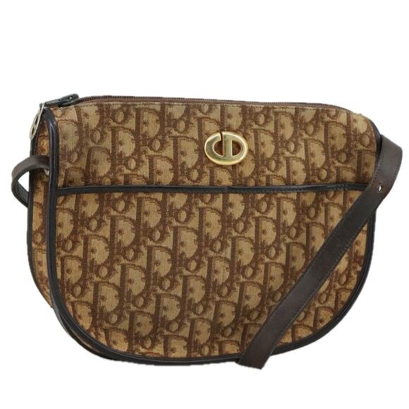 DIOR Trotter Canvas Shoulder Bag Brown - Picture 1 of 16